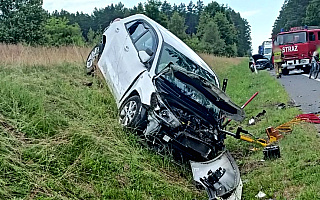 Kolizja na DK16 w Nagladach. Są poszkodowani